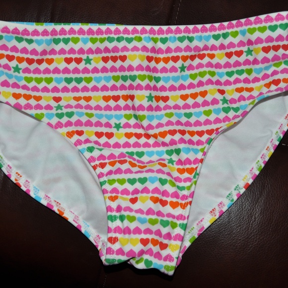 NEW Girl's Heart Print Bikini 2 Piece Swimsuit NWT - Picture 5 of 7